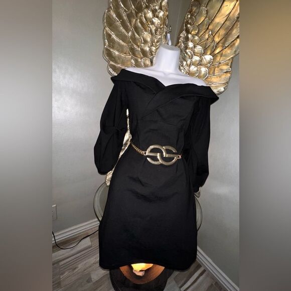 Donna Mizani Camilla off the shoulder dress, bell sleeves - Picture 6 of 13